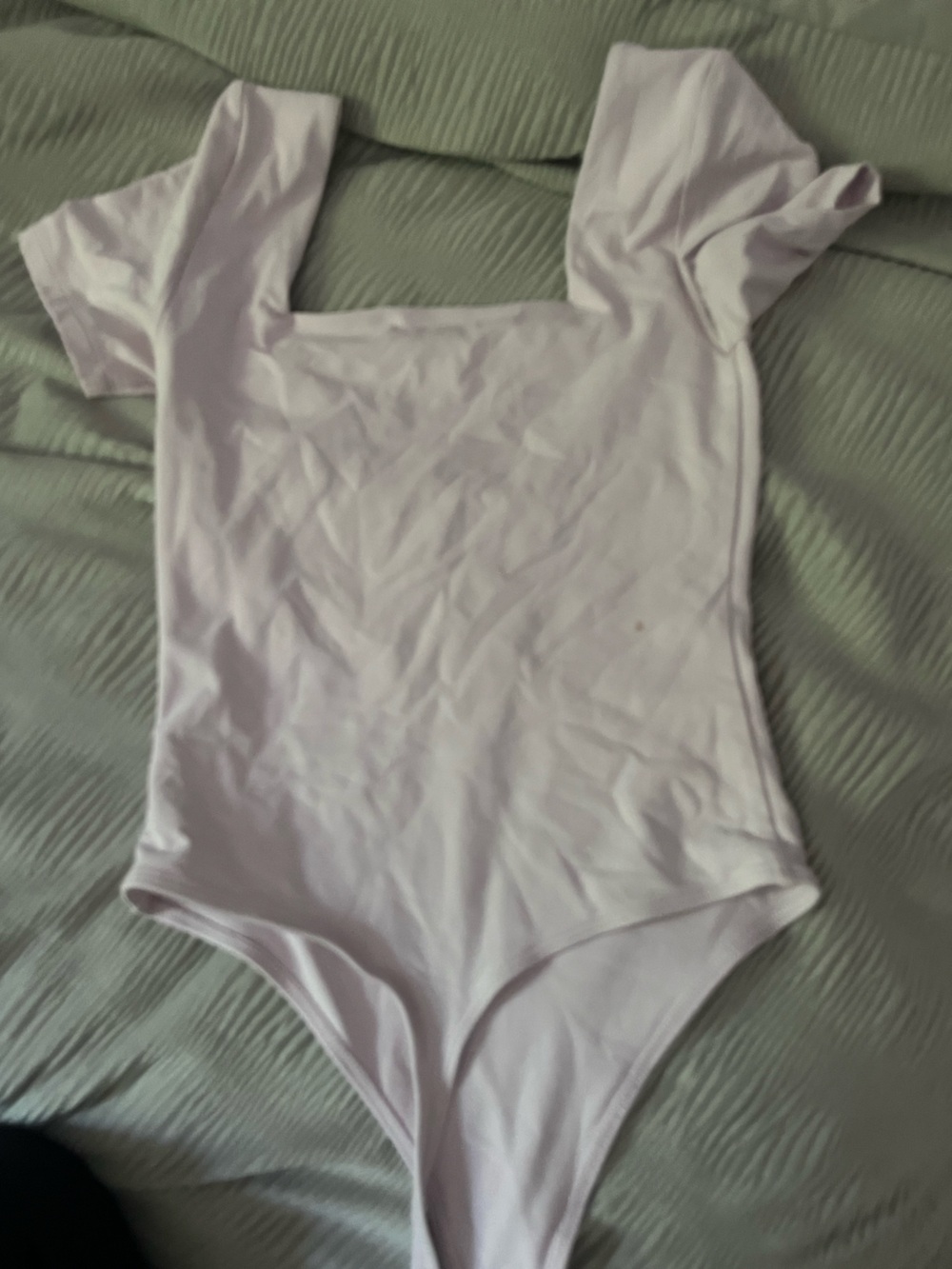 Aritzia Babaton Pink Squareneck Short Sleeve Bodysuit - Picture 3 of 4